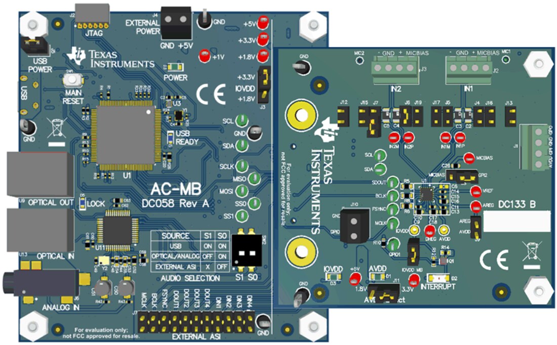 Mechanical Drawing - Texas Instruments ADC3120EVM-PDK Audio ADC Evaluation Module