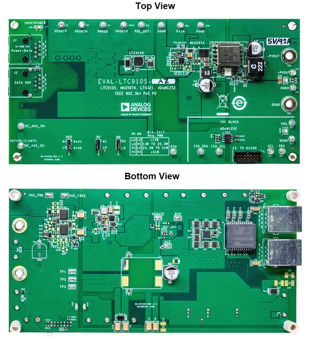 Mechanical Drawing - Analog Devices / Maxim Integrated EVAL-LTC9105-AZ Evaluation Board