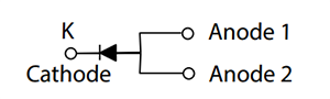 Schematic - Vishay General Semiconductor High Current Density/Voltage Schottky Rectifiers