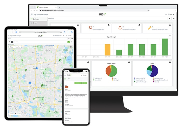Digi Remote Manager gives asset manager access to numerous features to deploy, monitor and maintain edge devices