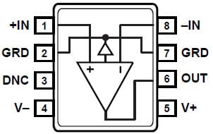 Analog Devices ADA4530-1 Amplifiers Pin Connection Diagram