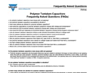 應用筆記：答疑 &ndash; 聚合物鉭制電容器