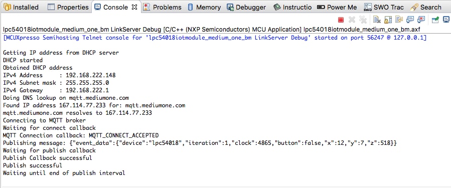Status Messages While the Application Program is Running