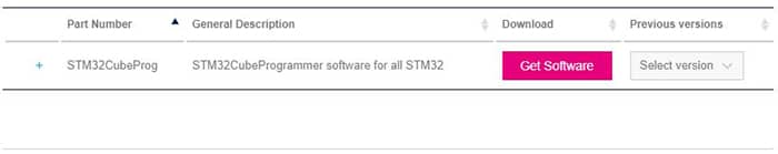 STM32CubeProgrammer Software Download Link