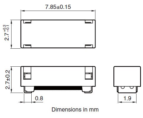 TPL802727 Type Shape & Dimensions