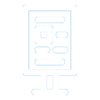 animation of digital signage with content scrolling up